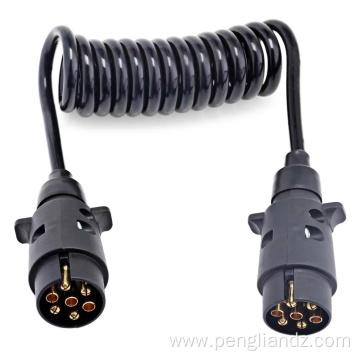 PUR elastic material Aviation plug 1.5mm spiral cable